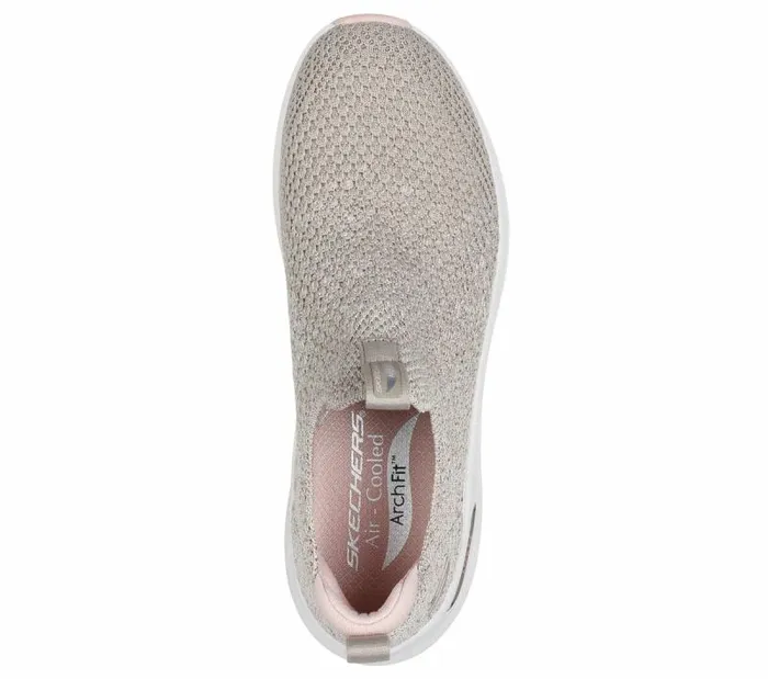 Skechers Arch Fit 20 8211 Sheer Shimmer Taupe Pink Women Athletic Sneakers Skechers Arch Fit 20 8211 Sheer Shimmer Taupe Pink Women Athletic Sneakers