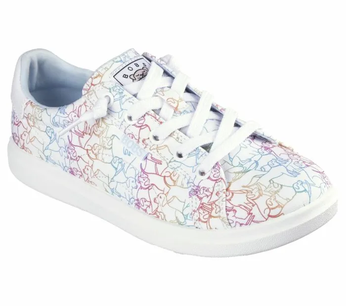 Skechers BOBS D039Vine 8211 Doggy Daycare White Multi Women Casual Sneakers
