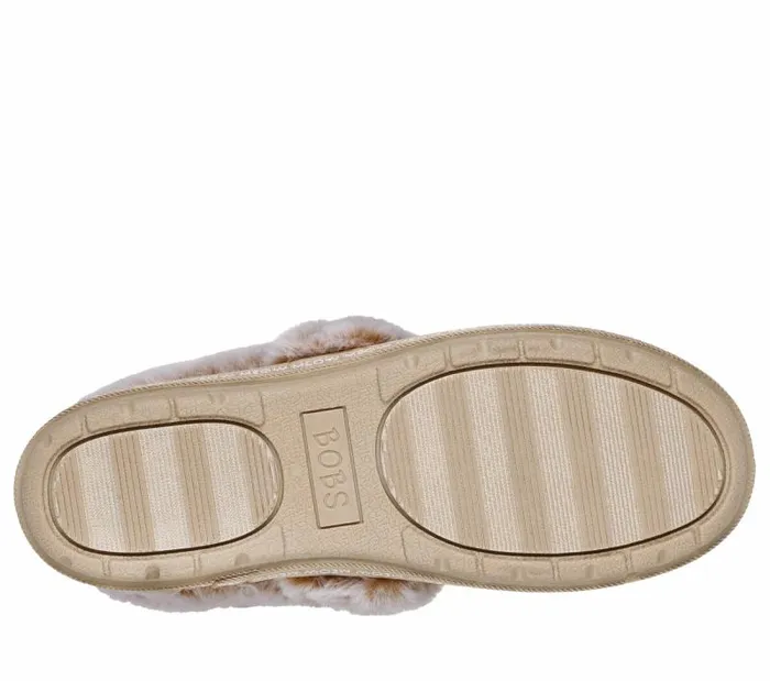 Skechers BOBS Too Cozy 8211 Meow Pajamas Tan Women SlipOns