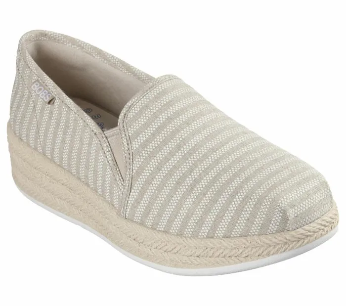 Skechers BOBS Urban Highlites 8211 Pattern Play Natural Women Canvas Shoes