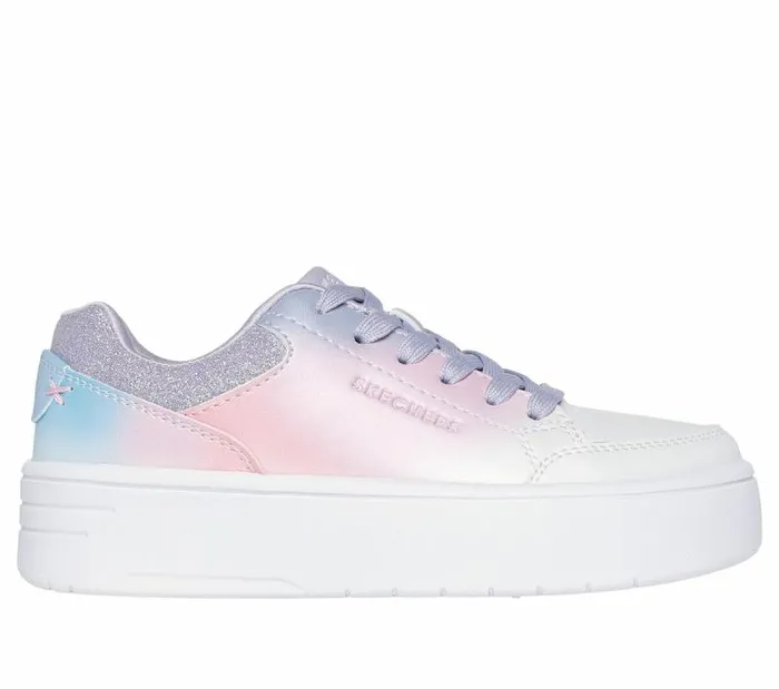 Skechers Court High 8211 Ombre Oasis White Multi Kids Athletic Shoes and Sneakers Skechers Court High 8211 Ombre Oasis White Multi Kids Athletic Shoes and Sneakers