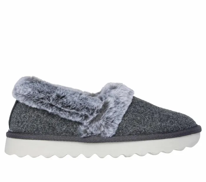 Skechers Cozy Up 8211 Frosty Snuggles Charcoal Women Slippers