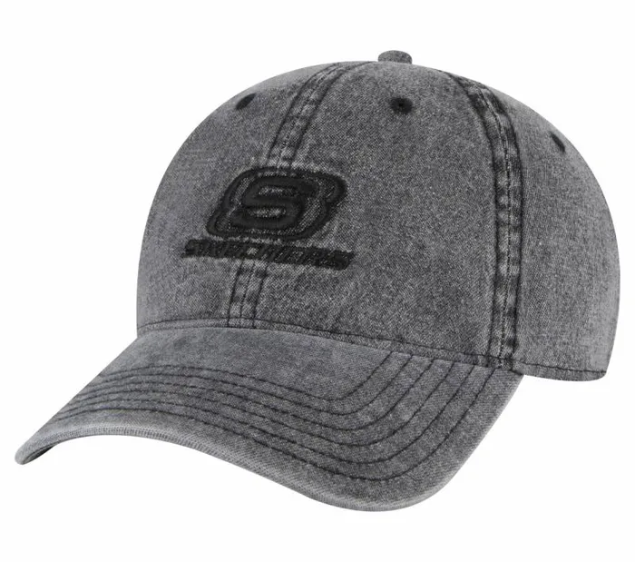 Skechers Denim Embroidered Hat Black WomenMen Hats