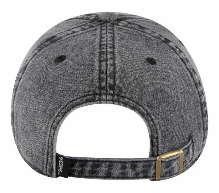 Skechers Denim Embroidered Hat Black WomenMen Hats Skechers Denim Embroidered Hat Black WomenMen Hats