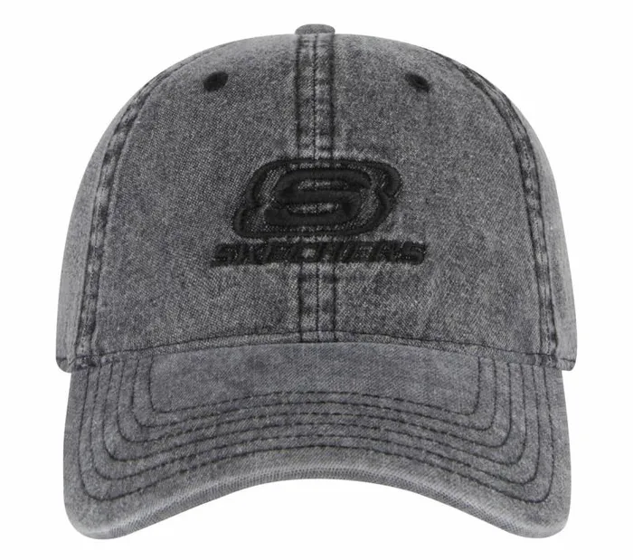 Skechers Denim Embroidered Hat Black WomenMen Hats Skechers Denim Embroidered Hat Black WomenMen Hats