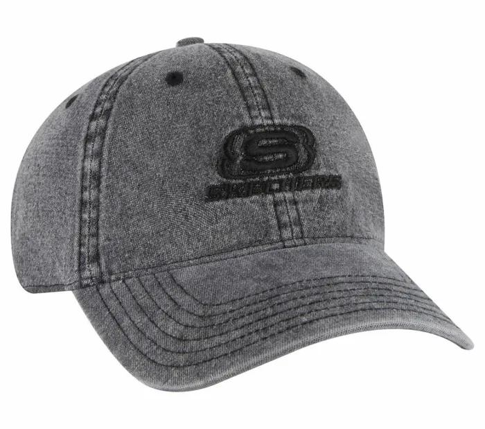 Skechers Denim Embroidered Hat Black WomenMen Hats Skechers Denim Embroidered Hat Black WomenMen Hats