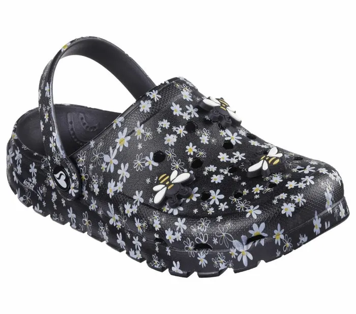 Skechers Foamies Arch Fit Footsteps 8211 Queen Bee Black Women SlipOns Skechers Foamies Arch Fit Footsteps 8211 Queen Bee Black Women SlipOns