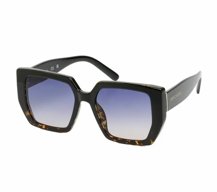 Skechers Geometric Sunglasses Black Multi WomenMen Sunglasses