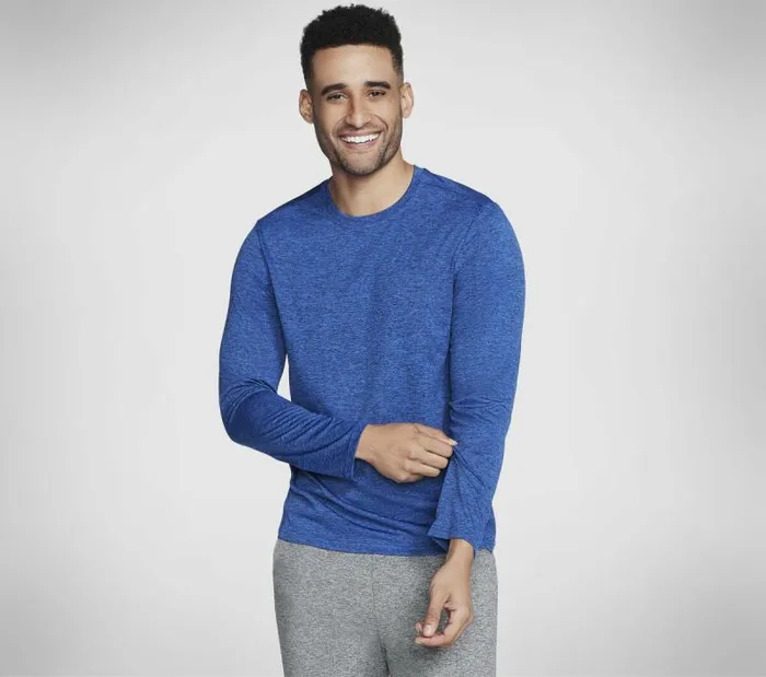 Skechers GO DRI Charge Long Sleeve Tee Royal Men Tops