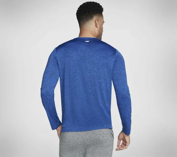 Skechers GO DRI Charge Long Sleeve Tee Royal Men Tops Skechers GO DRI Charge Long Sleeve Tee Royal Men Tops