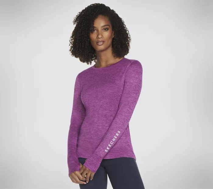 Skechers GO DRI Swift LS Crew Violet Women Tops