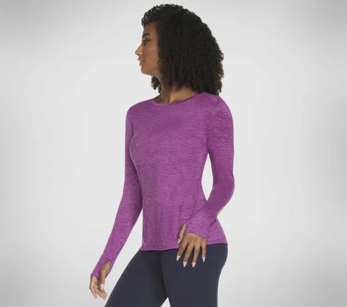 Skechers GO DRI Swift LS Crew Violet Women Tops