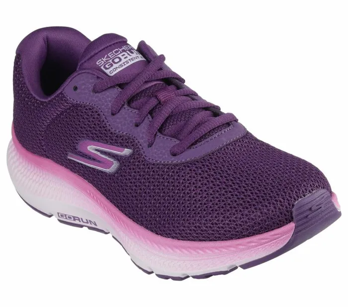 Skechers GO RUN Consistent 20 8211 Fast Pace Plum Women Athletic Sneakers
