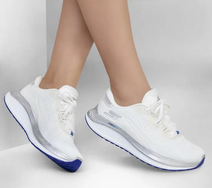 Skechers GO RUN Persistence 2 White Silver Women Athletic Sneakers