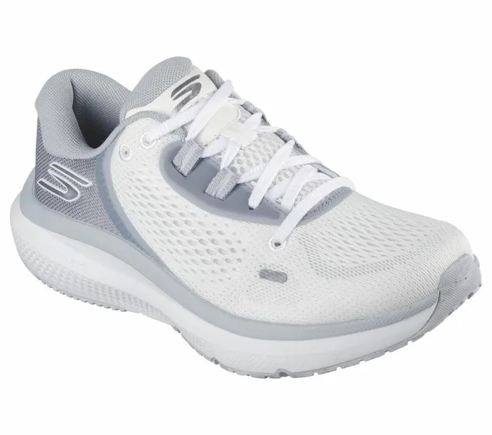 Skechers GO RUN Pure 4 White Gray Women Athletic Sneakers