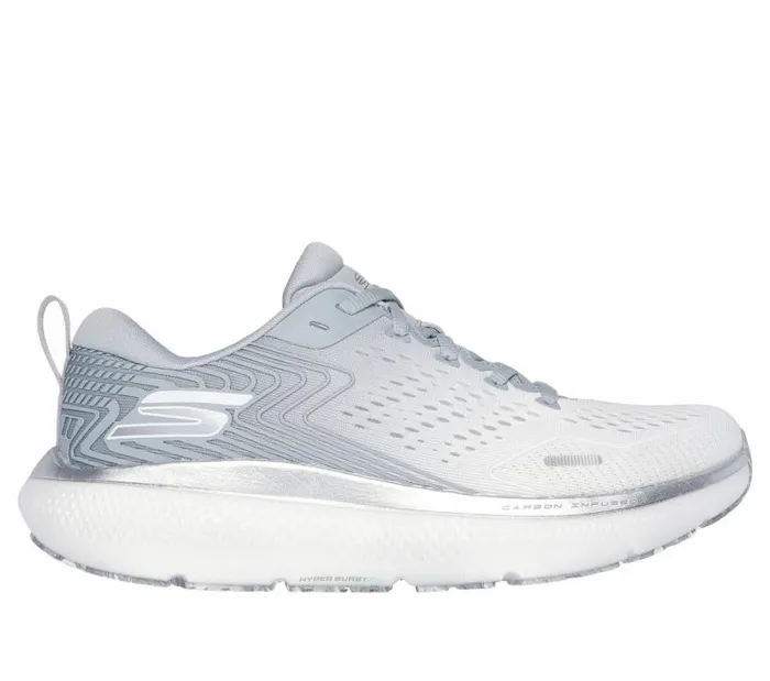 Skechers GO RUN Ride 11 White Gray Women Athletic Sneakers