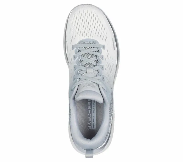 Skechers GO RUN Ride 11 White Gray Women Athletic Sneakers