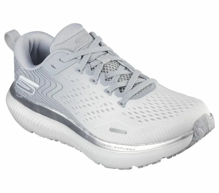 Skechers GO RUN Ride 11 White Gray Women Athletic Sneakers