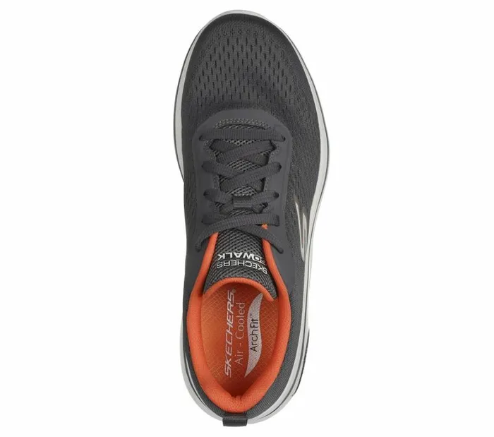 Skechers GO WALK Arch Fit 20 8211 Idyllic 2 Charcoal Orange Men Athletic Sneakers Skechers GO WALK Arch Fit 20 8211 Idyllic 2 Charcoal Orange Men Athletic Sneakers
