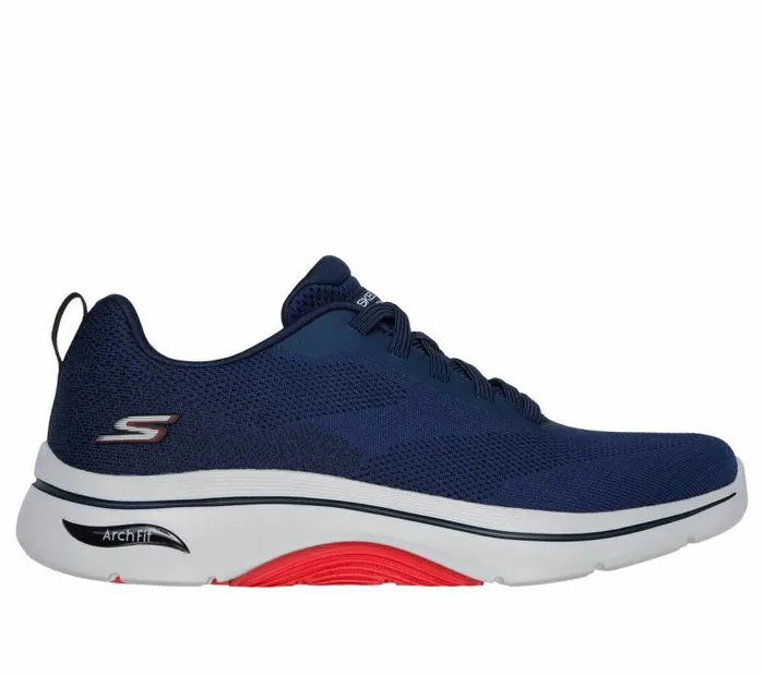 Skechers GO WALK Arch Fit 20 8211 Temporal Navy Red Men Casual Sneakers