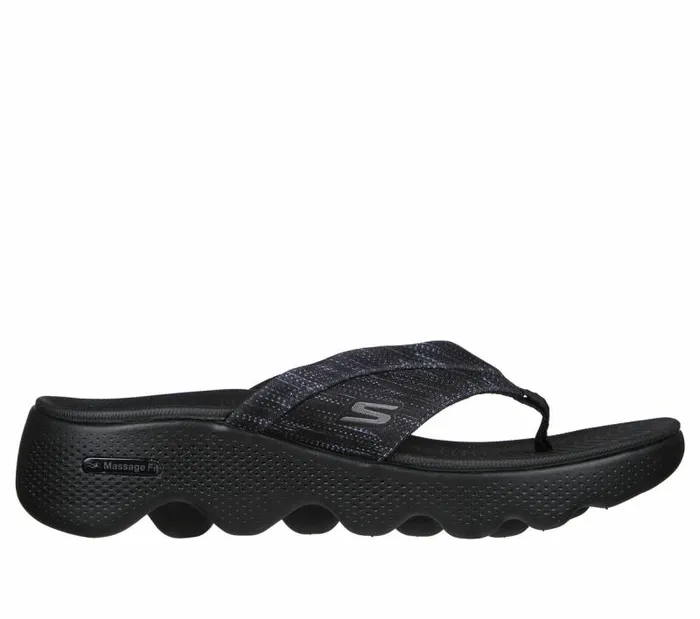 Skechers GO WALK Massage Fit Sandal 8211 Pure Bliss Black Gray Women Sandals
