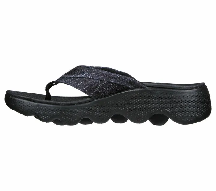 Skechers GO WALK Massage Fit Sandal 8211 Pure Bliss Black Gray Women Sandals