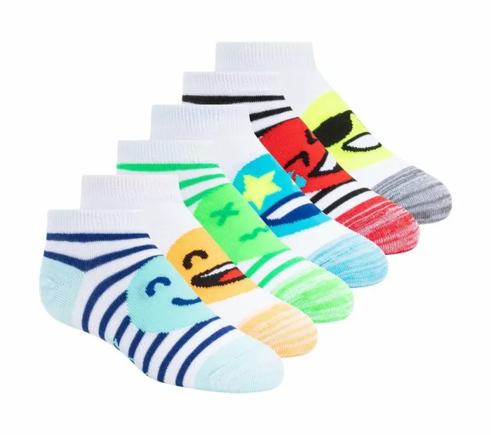 Skechers Lowcut Emoticon Socks 8211 6 Pack Multi WomenMen Socks