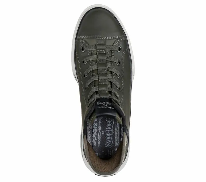 Skechers Premium Leather Skechers Slipins Snoop One 8211 OG Olive Men Casual Sneakers