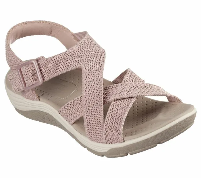 Skechers Reggae Cup 8211 Clean Lines Blush Pink Women Sandals