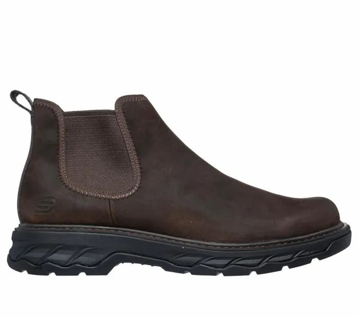 Skechers Relaxed Fit Lockett 8211 Heath Dark Brown Men Boots