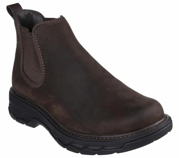 Skechers Relaxed Fit Lockett 8211 Heath Dark Brown Men Boots Skechers Relaxed Fit Lockett 8211 Heath Dark Brown Men Boots