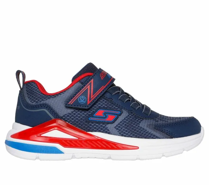 Skechers S Lights TriNamics Navy Red Kids Athletic Shoes and Sneakers