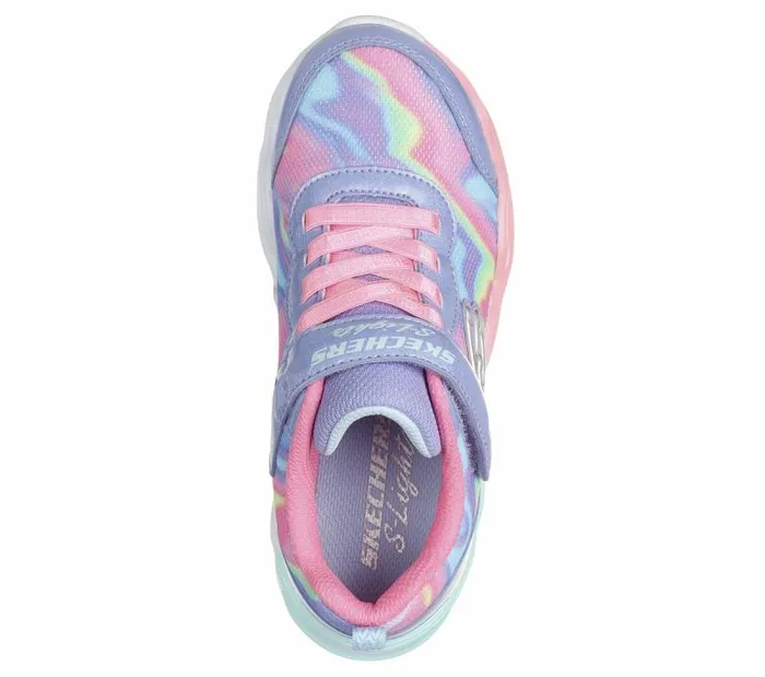 Skechers SLights Twisty Glow 8211 Sorbet Swirl Periwinkle Multi Kids Lightup