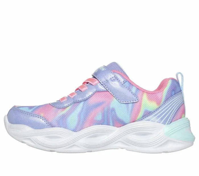 Skechers SLights Twisty Glow 8211 Sorbet Swirl Periwinkle Multi Kids Lightup