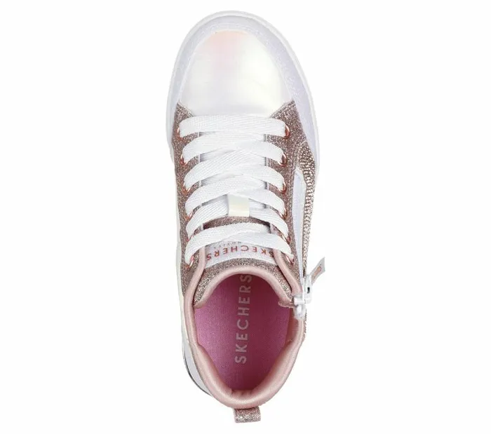 Skechers Shoutouts 20 8211 Style Strut White Rose Gold Kids Athletic Shoes and Sneakers Skechers Shoutouts 20 8211 Style Strut White Rose Gold Kids Athletic Shoes and Sneakers