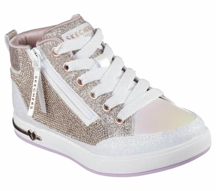 Skechers Shoutouts 20 8211 Style Strut White Rose Gold Kids Athletic Shoes and Sneakers Skechers Shoutouts 20 8211 Style Strut White Rose Gold Kids Athletic Shoes and Sneakers