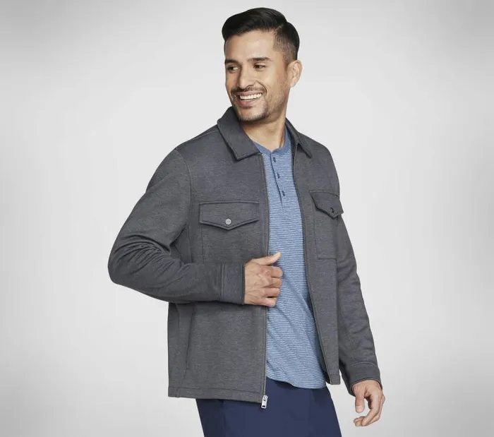 Skechers Skech Cloud Thermal Shacket Charcoal Men Tops
