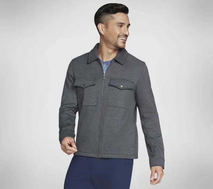 Skechers Skech Cloud Thermal Shacket Charcoal Men Tops