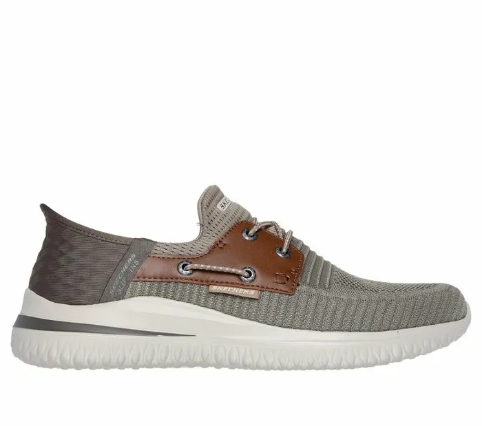 Skechers Skechers Slipins Delson 30 8211 Roth Taupe Brown Men Casual Sneakers Skechers Skechers Slipins Delson 30 8211 Roth Taupe Brown Men Casual Sneakers