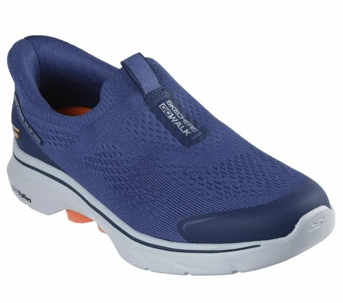 Skechers Skechers Slipins GO WALK 7 8211 Easy On Evolution Navy Men Athletic Sneakers