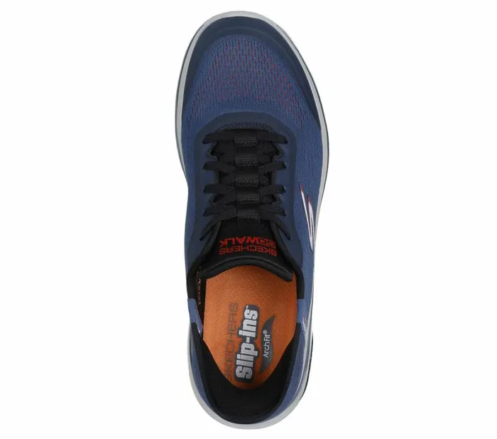 Skechers Skechers Slipins GO WALK Arch Fit 20 8211 Simplicity 25 Navy Orange Men Casual Sneakers