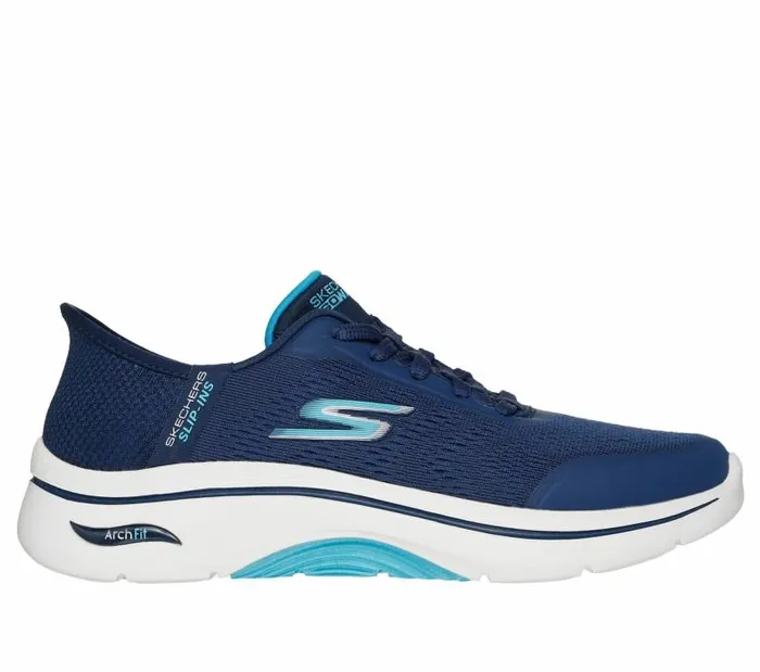 Skechers Skechers Slipins GO WALK Arch Fit 20 Navy Aqua Women Athletic Sneakers Skechers Skechers Slipins GO WALK Arch Fit 20 Navy Aqua Women Athletic Sneakers