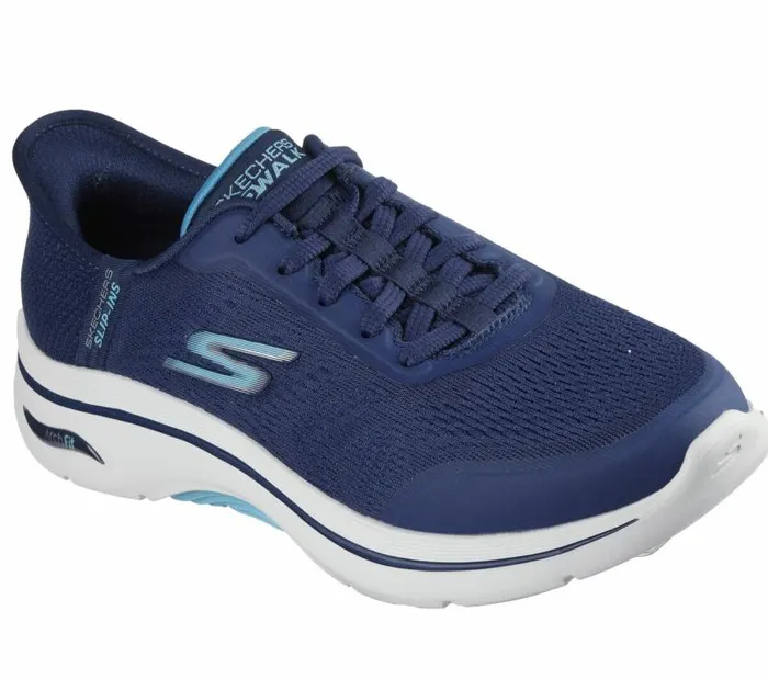 Skechers Skechers Slipins GO WALK Arch Fit 20 Navy Aqua Women Athletic Sneakers