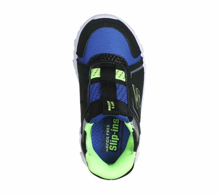 Skechers Skechers Slipins HypnoFlash 20 8211 Vexlux Black Lime Kids Athletic Shoes and Sneakers