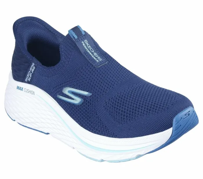 Skechers Skechers Slipins Max Cushioning Elite 20 Navy Blue Women Athletic Sneakers