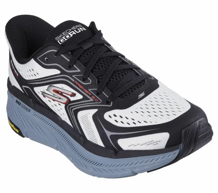 Skechers Skechers Slipins Max Cushioning Premier 20 8211 Continuous White Black Men Athletic Sneakers