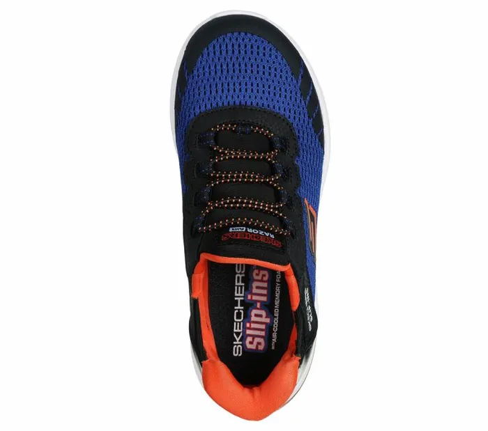 Skechers Skechers Slipins Razor Air 8211 HyperBrisk Royal Black Kids Athletic Shoes and Sneakers