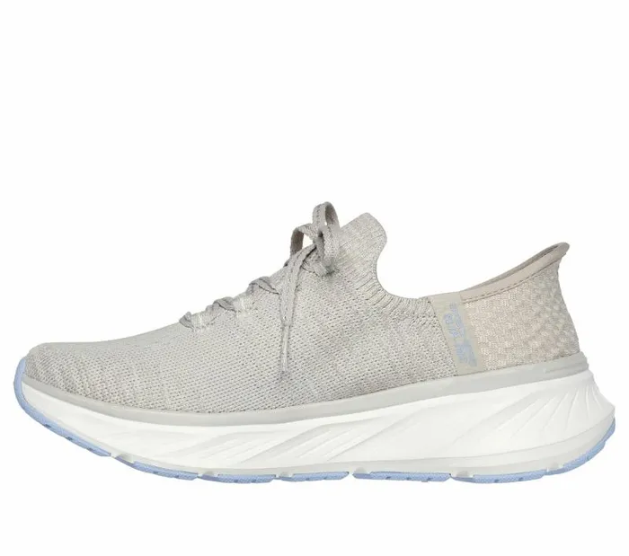 Skechers Skechers Slipins Relaxed Fit Edgeride Natural Light Blue Women Athletic Sneakers