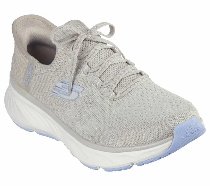 Skechers Skechers Slipins Relaxed Fit Edgeride Natural Light Blue Women Athletic Sneakers