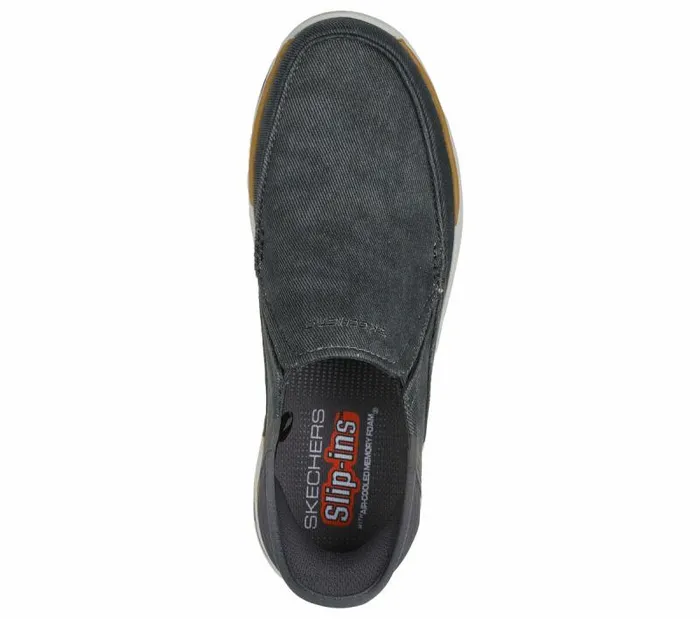 Skechers Skechers Slipins Relaxed Fit Expected 8211 Cayson Charcoal Men Casual Sneakers